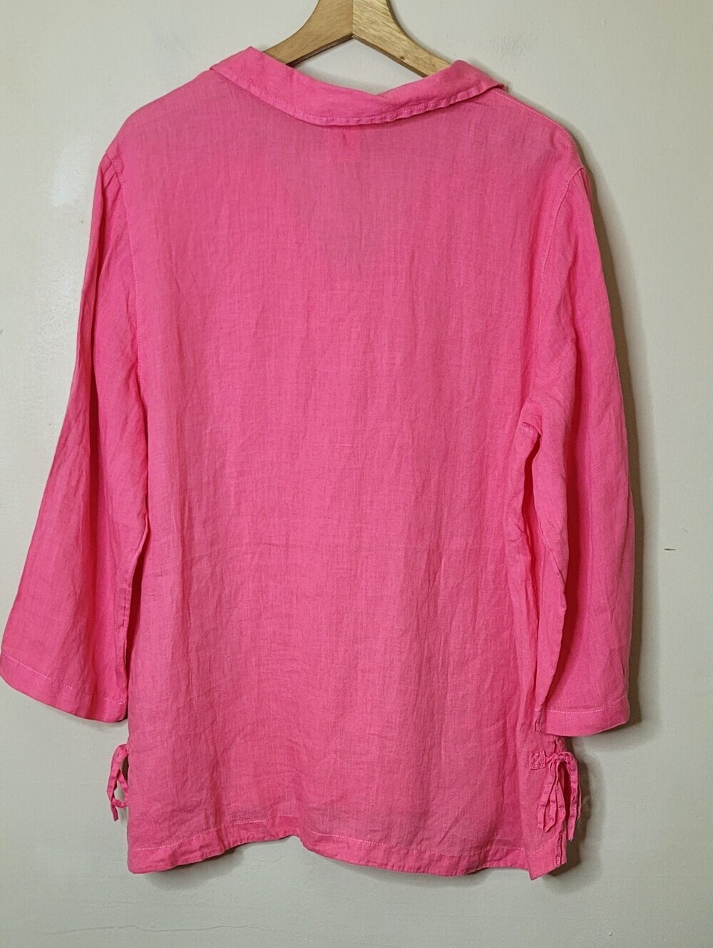 Isaac Mizrahi Pink Linen Tunic Top Size XL NWT - Picture 6 of 8